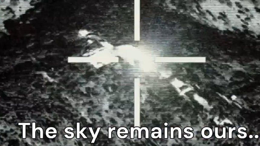 Destroy the Enemy in the Sky: Indian Army shares visuals of destroyed Pakistani fighter Jet on X