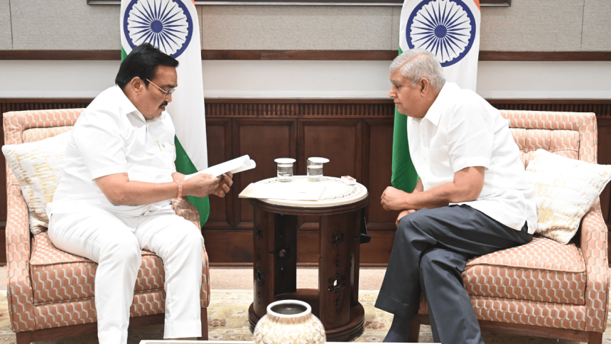 Vice-President Jagdeep Dhankhar, Union Jal Shakti Minister CR Patil discuss Yamuna water supply to Rajasthan