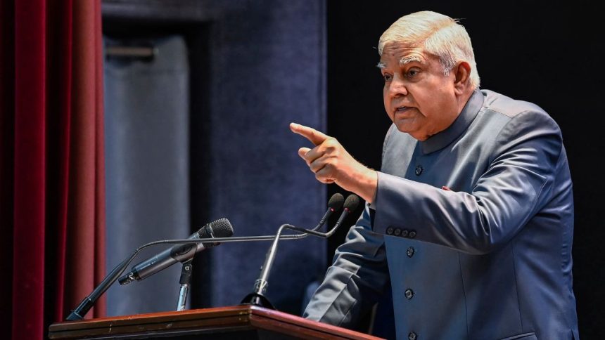 Government is handicapped if it does not register FIR due to judicial order: Vice President Jagdeep Dhankar