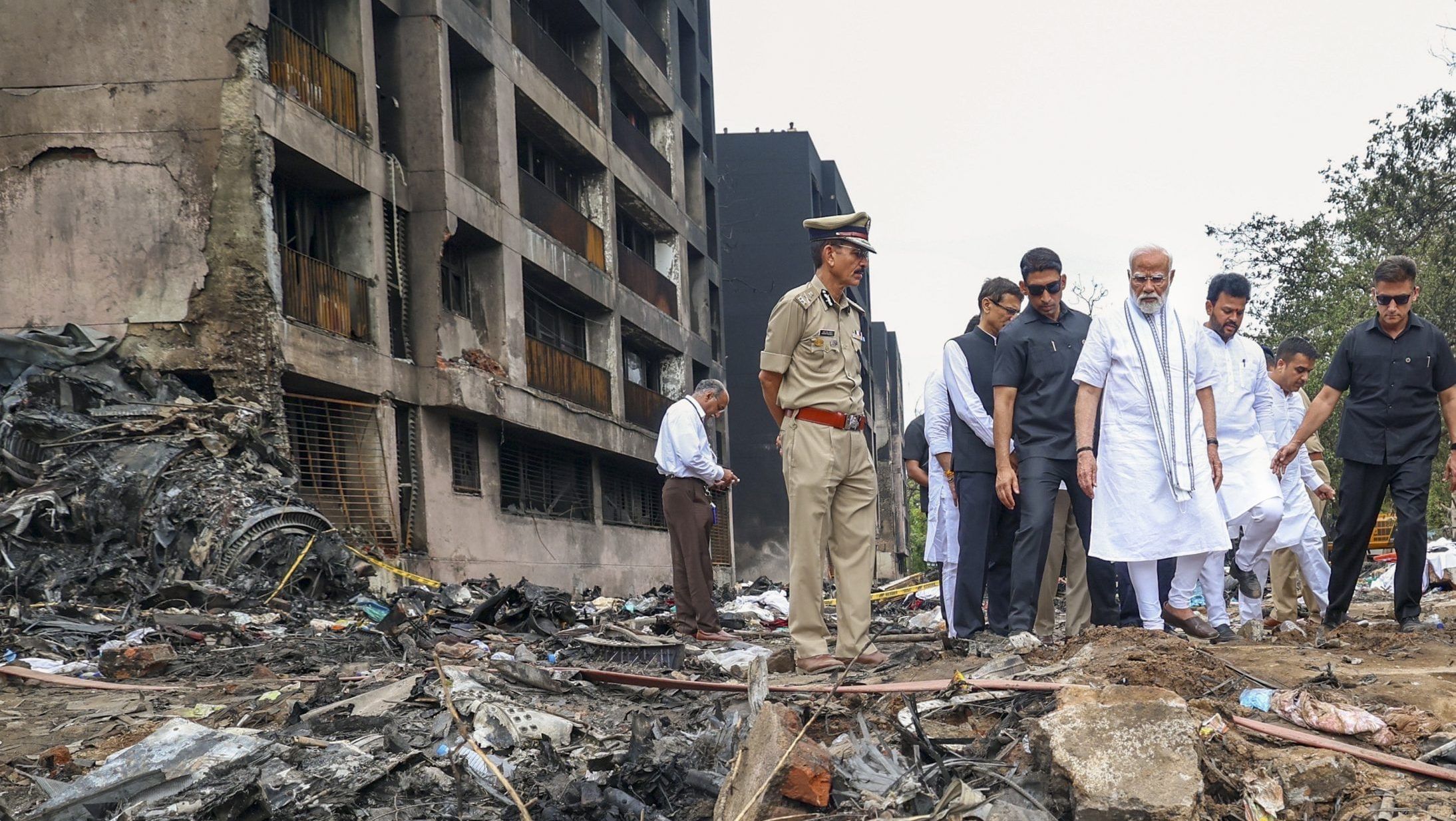 PM Narendra Modi visits Air India crash site in Ahmedabad, meets survivor