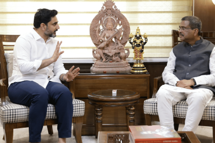 Andhra Pradesh minister Nara Lokesh meets Union minister Dharmendra Pradhan, discusses state’s LEAP education initiative