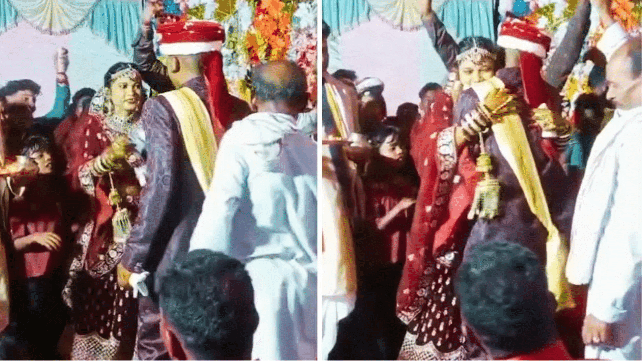 Bride kisses groom in front of crowd, leaves guests speechless – WATCH Bride kisses groom in front of crowd, leaves guests speechless – WATCH