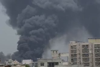 Video: Thick smoke fills sky as air India plane crashes near Ahmedabad airport