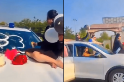 WATCH | DSP’s wife sits on bonnet of moving police car in Chhattisgarh, makes reel celebrating her birthday