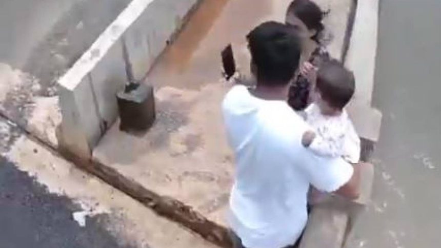 Watch| Selfie by river nearly costs infant’s life, K’taka police averts mishap