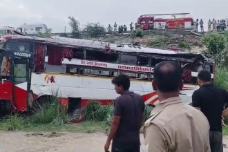 2 dead, over 50 injured after Delhi-bound double-decker bus overturns in Etawah