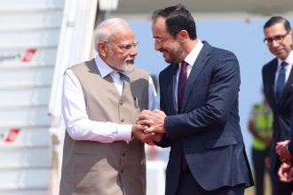 PM Modi lands in Cyprus, first Indian PM to visit in over 20 years