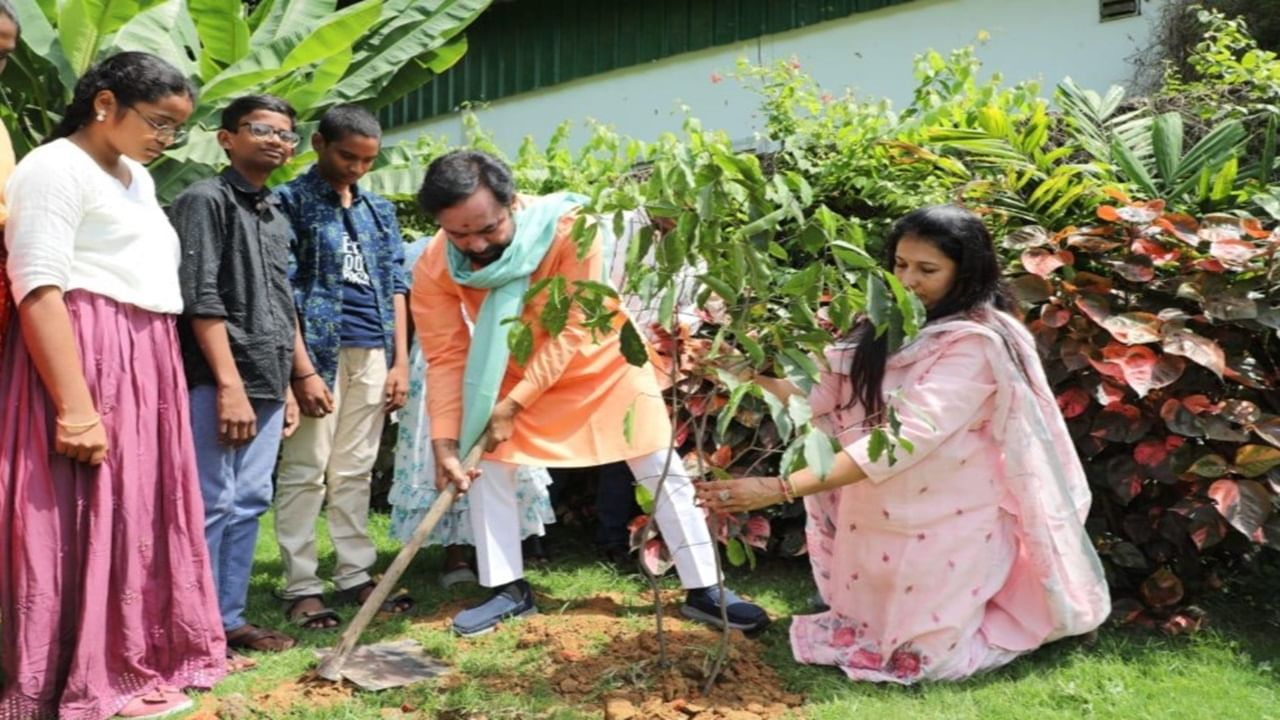 G Kishan Reddy Plants Saplings on the Occasion of World Environment Day G Kishan Reddy Plants Saplings on the Occasion of World Environment Day