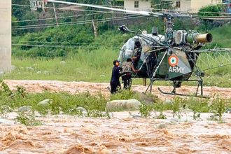 Army pilots execute brave helicopter rescue amid flash floods in Rajouri