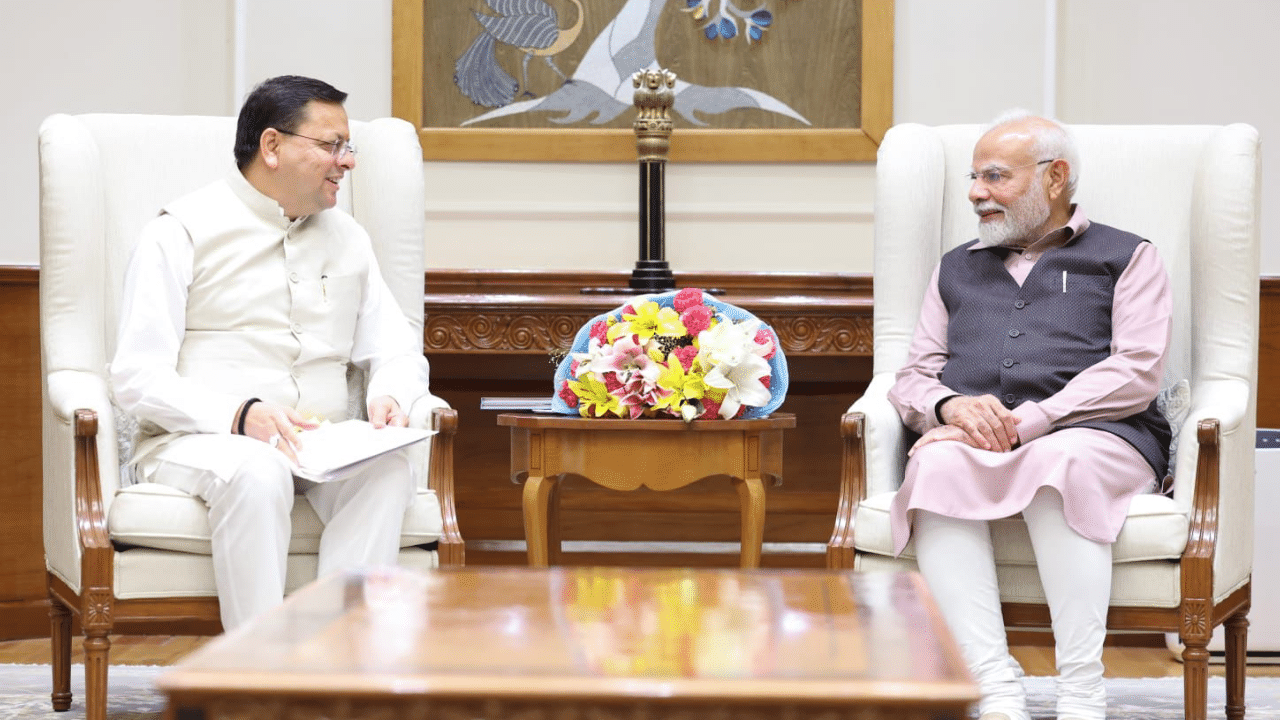 Uttarakhand CM Pushkar Singh Dhami meets PM Modi, seeks guidance on development