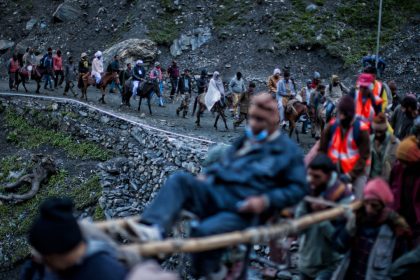 Amarnath Yatra begins as pilgrims set out from Baltal, Nunwan base camps