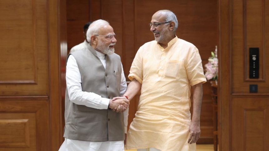 NDA’s VP nominee CP Radhakrishnan meets PM Modi in Delhi