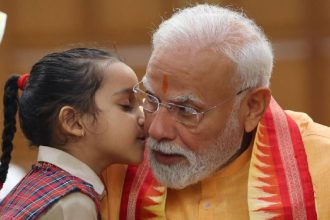 Watch: PM Modi celebrates Raksha Bandhan with students, others