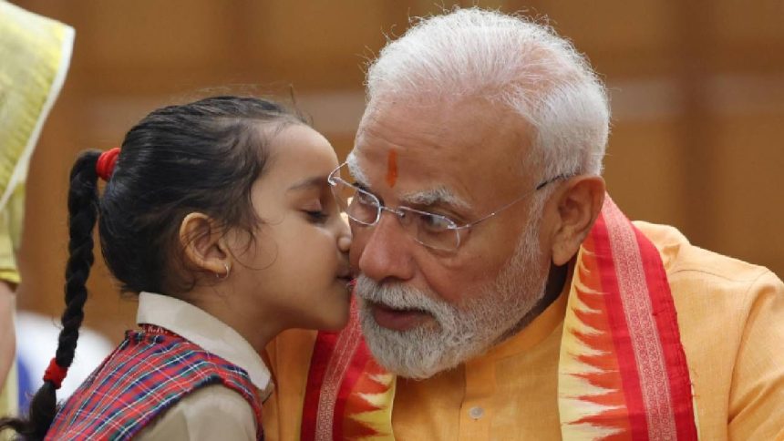 Watch: PM Modi celebrates Raksha Bandhan with students, others